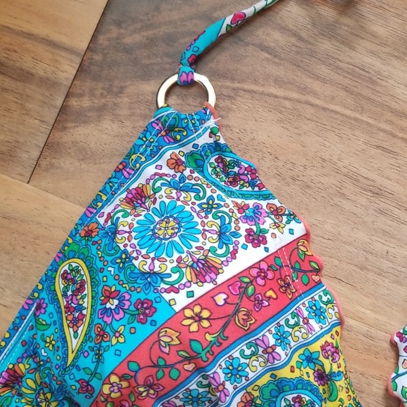 Xhilaration Rainbow Paisley Patchwork Bikini - Picture 2 of 8